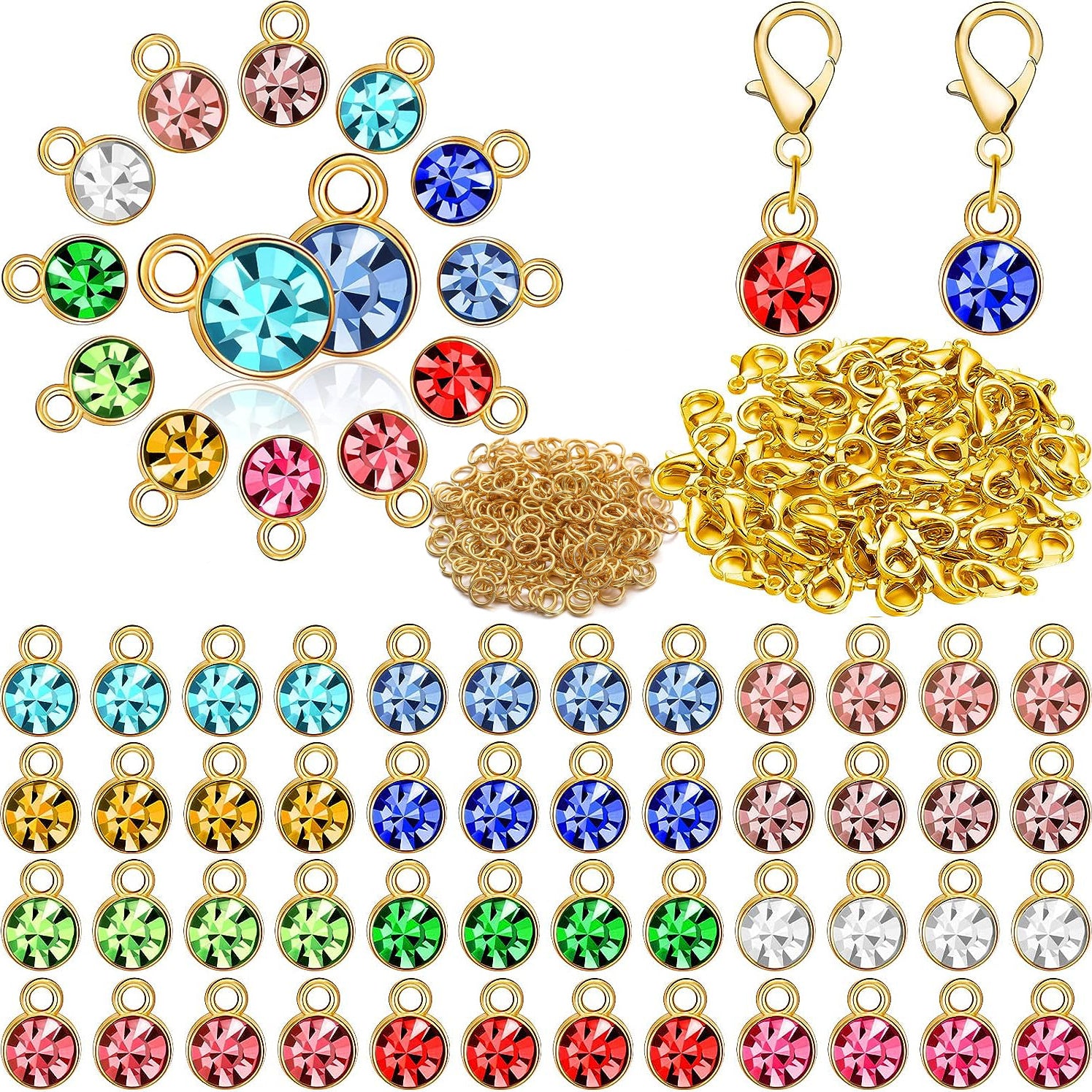 220pcs Crystal Birthmark Pendants Halloween Jewelry Beads Necklaces Earrings