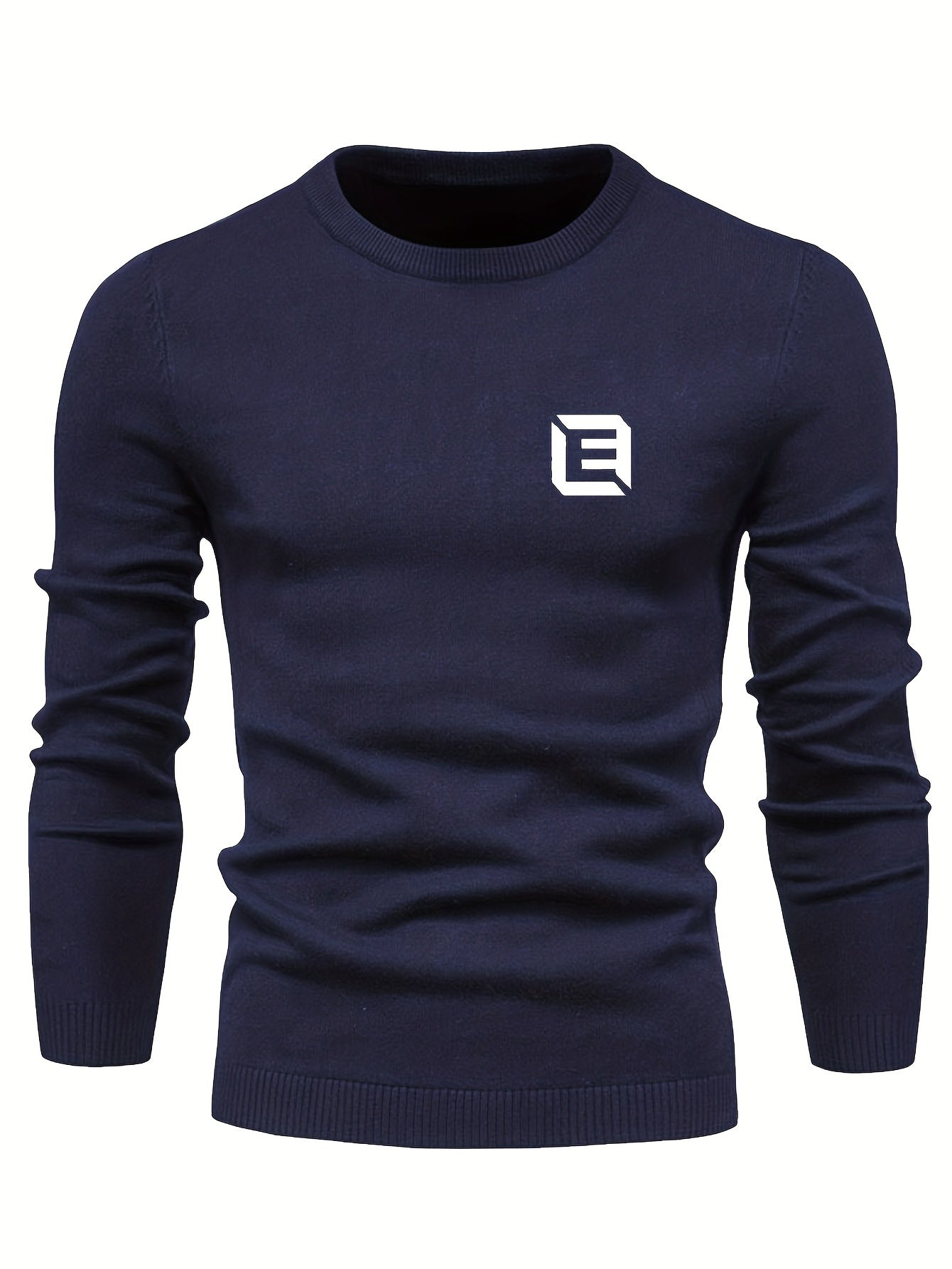Men's Warm Crew Neck Pullover Sweater for Fall Winter