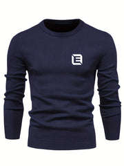 Men's Warm Crew Neck Pullover Sweater for Fall Winter