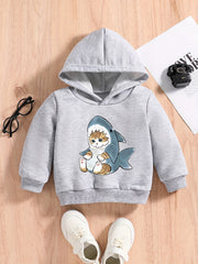 Baby Kitty & Shart Cartoon Hoodie Kids Pullover