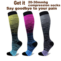 Compression Athletic Socks for Men & Women Quick Drying Over the Calf