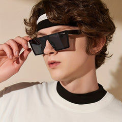 2 Pairs Men's Classic Square Rimless Sunglasses