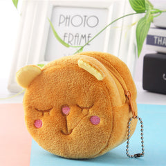 Girls Cartoon Plush Animal Coin Purse Mini Wallet