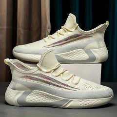Men's Lace Up Knit Sneakers Breathable Walking Shoes