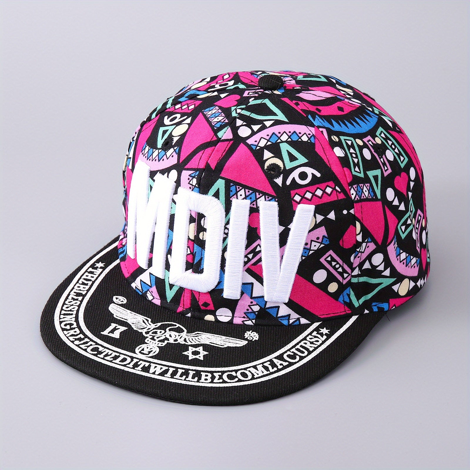 Men's Baseball Cap English Letter Big Brim Hip Hop Hat