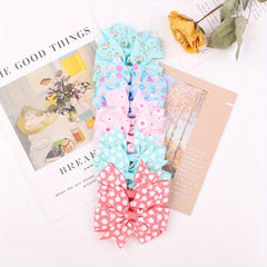 10pcs Floral Bow Hair Clips for Baby Girls