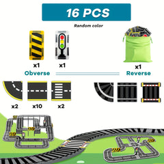 26pcs Magnetic Tiles Road & Train Track Expansion Pack Building Blocks
