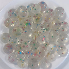 Colorful Star Sequin Bouncy Balls Mixed Colors Rubber for Fun Parties Events