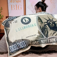 1pc One Million Of Dollars Pattern Plush Blanket