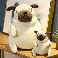 1pc Pug Bulldog Plush Toy Stuffed Dog for Halloween Birthdays Room Decorati