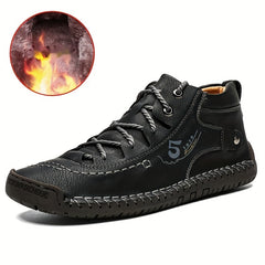 Men's Leather Lace-up Sneakers Ankle Boots