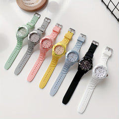 Colorful Disc Children's Quartz Watch with Rotatable Dial
