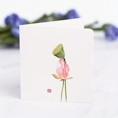 Chinese Style Flower And Bird Greeting Card Thank You Blessing