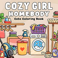 Cozy Girl Coloring Book for Adults - 24 Pages of Colorful Patterns