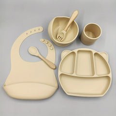 Cartoon Baby Bibs Feeding Set