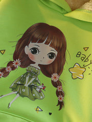 Girls Fleece Winter Hoodie Graphic Pullover Sweatshirt Top