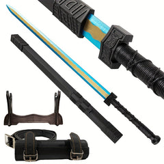 Wooden Katana Sword Samurai Sword With Belt And Stand For Anime Cosplay