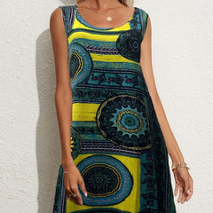 Floral Print Bohemian Sleeveless Dress Spring & Summer Women's Clothing