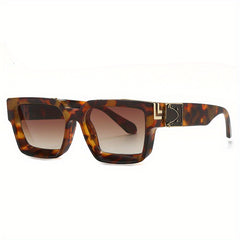 Men's Retro Square Frame Sunglasses For Street Photography