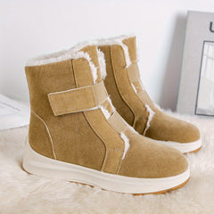 Warm Plush-Lined Snow Boots - Winter Outdoor Thermal Footwear