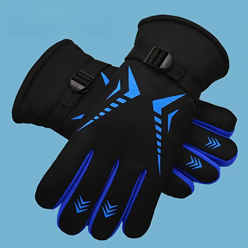 Men's Winter Warm Plush Gloves - Windproof & Coldproof