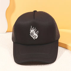 Butterfly Print Trucker Hat Mesh Baseball Cap Lightweight Sunshade Dad Hats