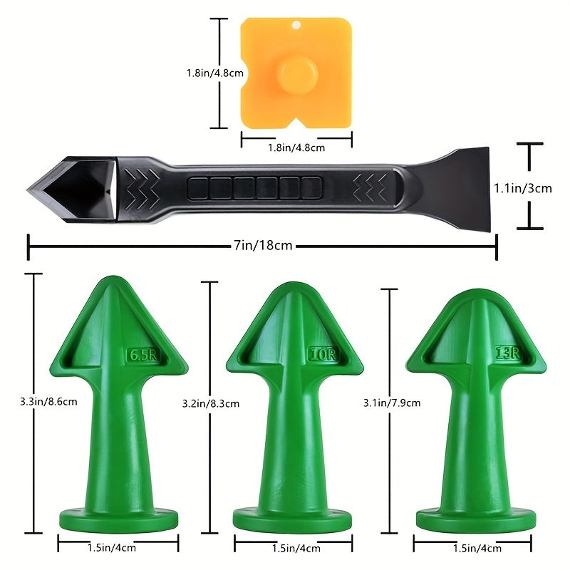 5pcs Caulking Nozzle Applicator Set for Tile Brick Joints Floor Silicone