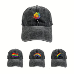 Rainbow Sunflower Baseball Cap for Sun Protection