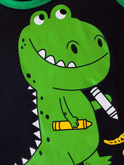 Boys Dinosaur Graphic Tank Top & Shorts Set for Summer
