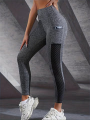 Hip Lifting Yoga Leggings With Pocket Workout Tight Pants