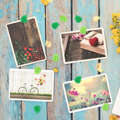20pcs Green Leaves Push Pins Decorative Board Tacks for Photos Wall