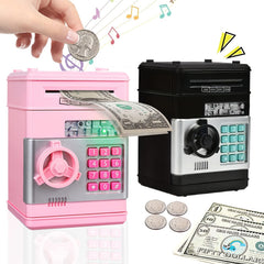 Kids Money Bank Automatic Paper Money Scroll Saving Box Electronic ATM Coin Bank