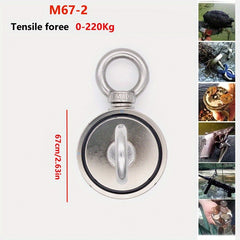 High Power Fishing Magnet with Eye Bolts for Lakes Beaches and Treasure