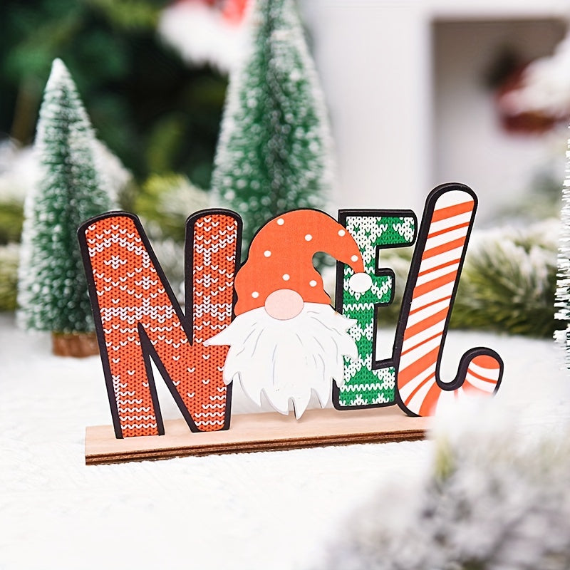 1pc Wooden Christmas Decorations Santa Snowman Table Ornaments