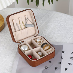 Portable Travel Jewelry Box Earrings Storage Box Mini Ring Storage Case