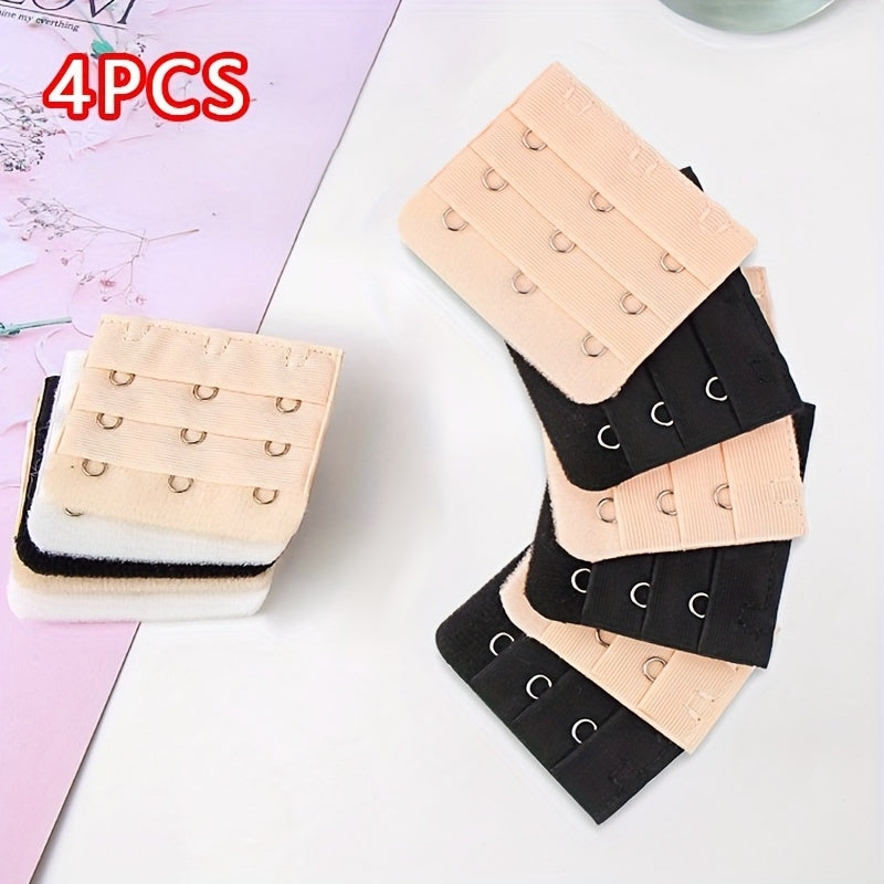 4pcs 3 Hooks Bra Strap Extenders Adjustable Comfort Band
