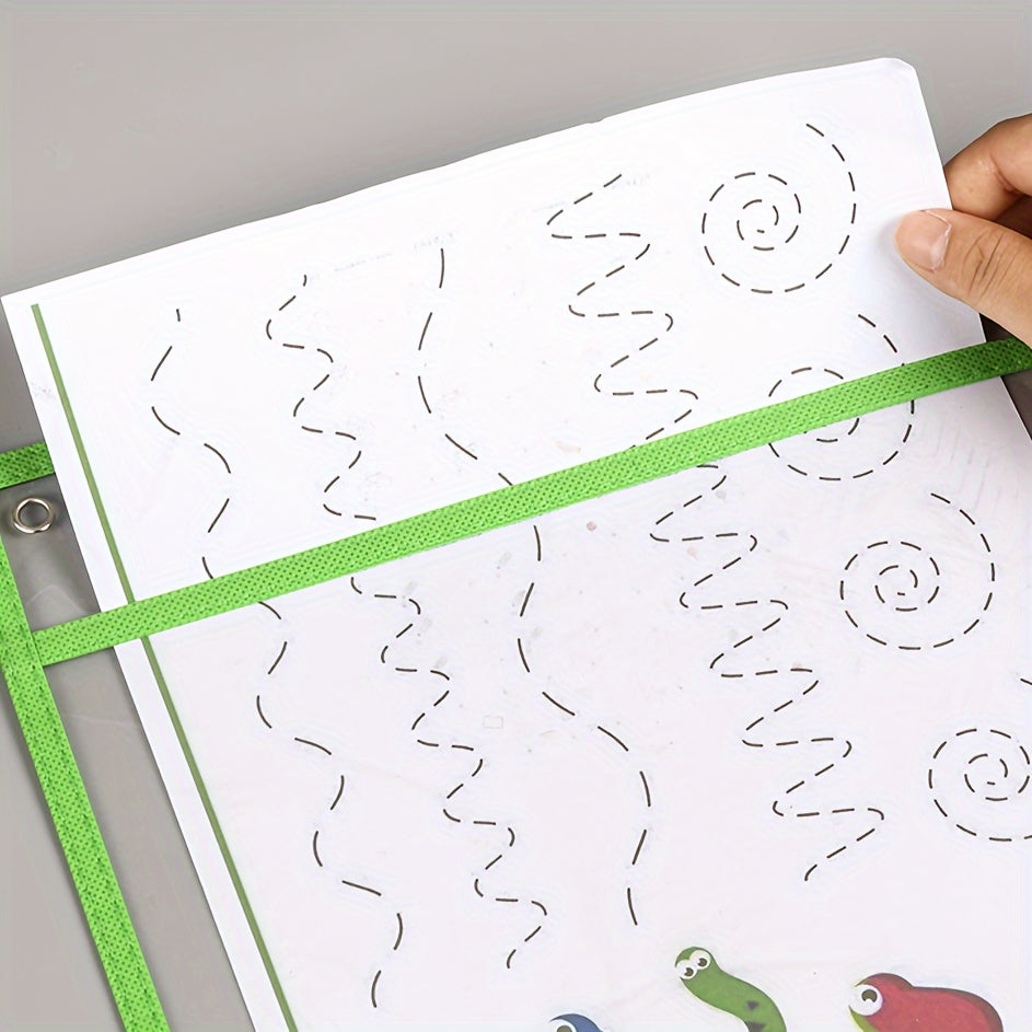 3pcs A4 Kids Dry Erase Doodle File Bags