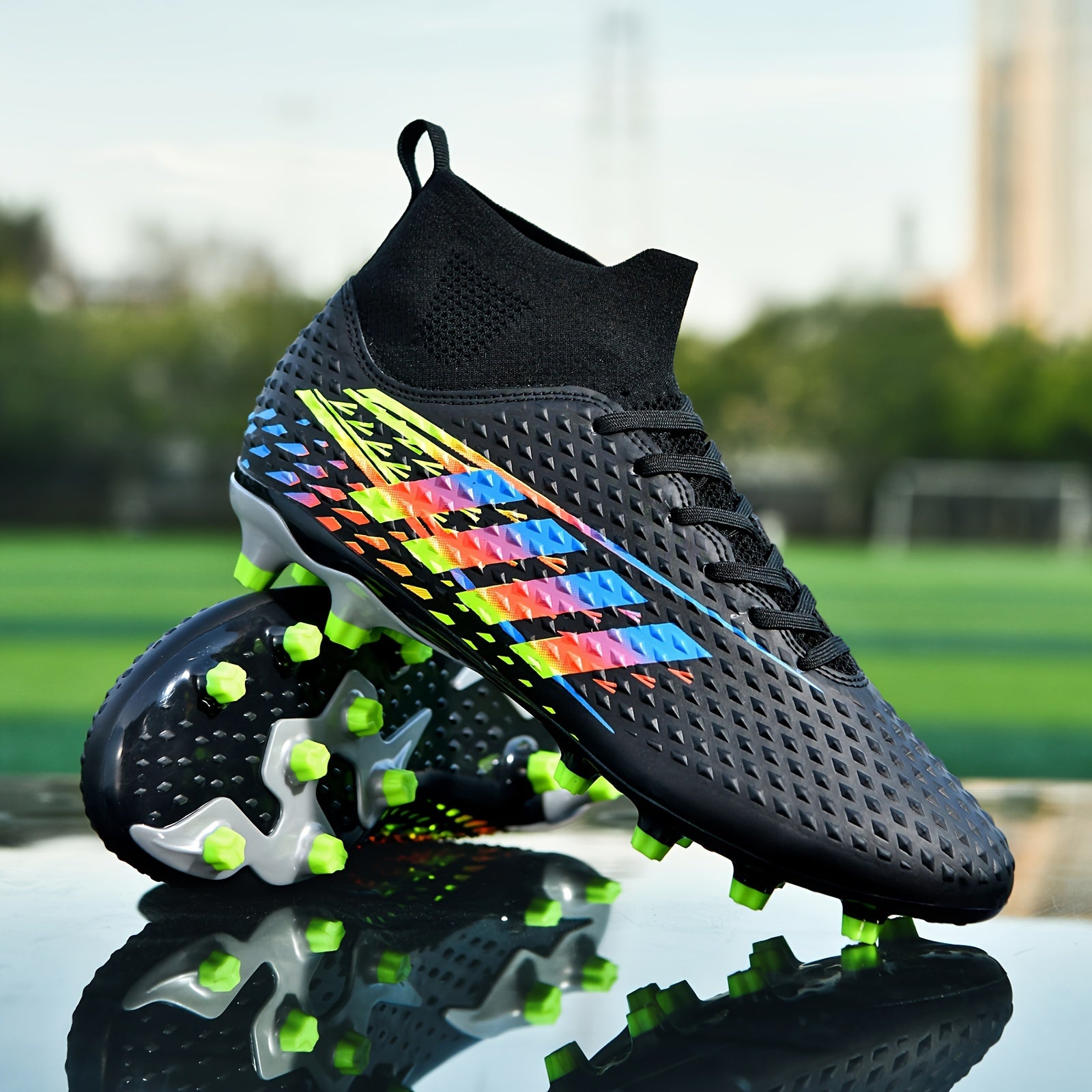 Boy's High Top Non Slip Football Cleat With Spikes