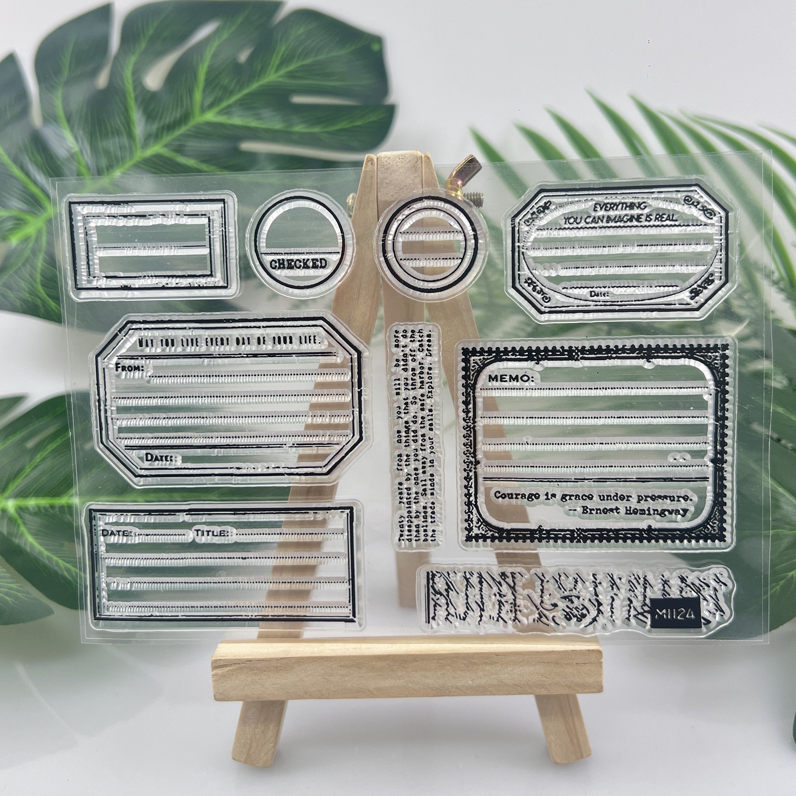 Label Stamps Stencils for DIY Scrapbook Decorative Craft Embossing