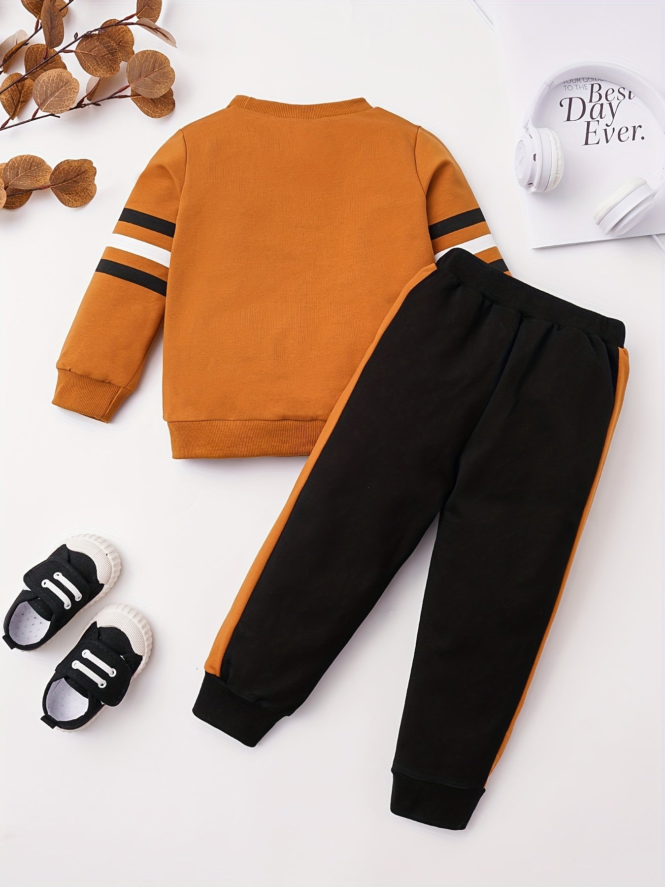 2pcs Boys PRETTY FLY FOR A LITTLE GUY Sweatshirt&Sweatpants Sets