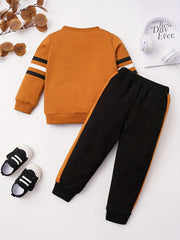 2pcs Boys PRETTY FLY FOR A LITTLE GUY Sweatshirt&Sweatpants Sets