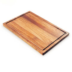 Thick Hardwood Cutting Board with Juice Grooves