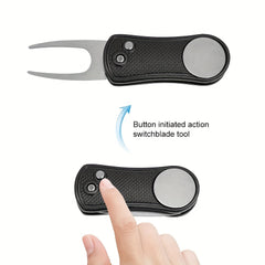 Stainless Steel Foldable Golf Divot Repair Tool