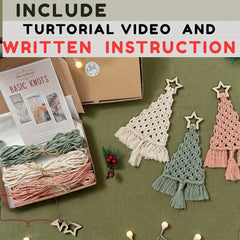 3pcs Christmas Tree Decoration Set DIY Woven Tree Set Holiday Gift