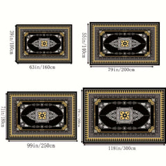 Boho Anti Fatigue Kitchen Rugs Vintage Absorbent Non Slip Soft Faux Sheepskin