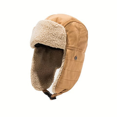 Outdoor Windproof Ear Protection Fleece Lined Warm Hat Men Women