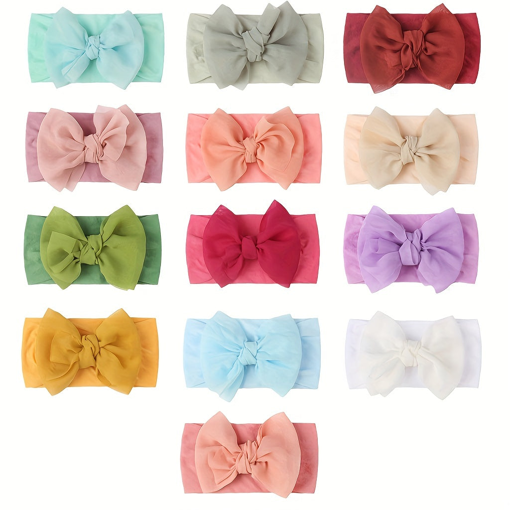 Stylish Bow Headband for Girls Elastic Wide Brim Hair Accessory