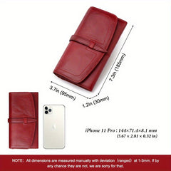 Long Capacity Leather Handbag for Women and Men