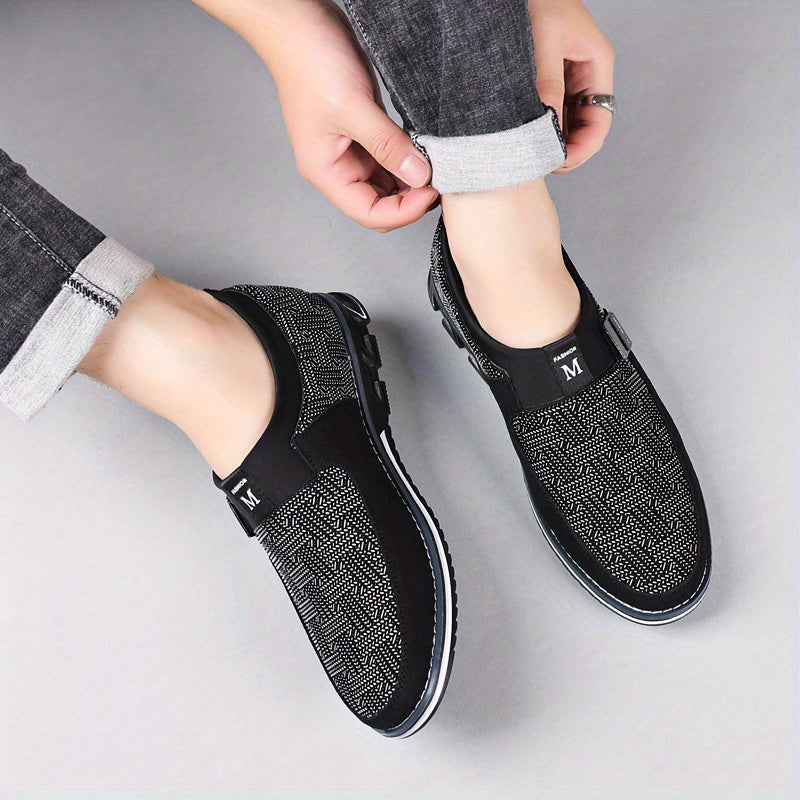 Men's Patterned Loafer Shoes Comfy Slip On Shoes