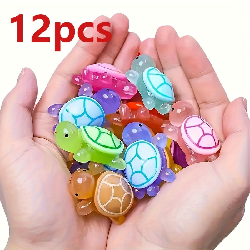 Glow in the Dark Turtle Set - Home Decor Car Accessories Fairy Garden Ornaments